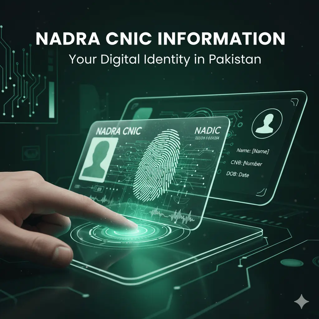 CNIC information guide 2025 showing NADRA card, online verification, and identity update process in Pakistan