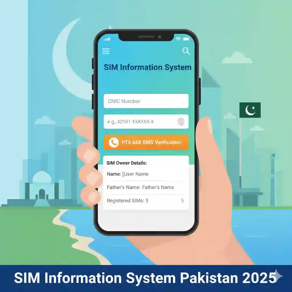 SIM Information System Pakistan 2025 – Verify SIM owner details online with PTA 668 and CNIC methods